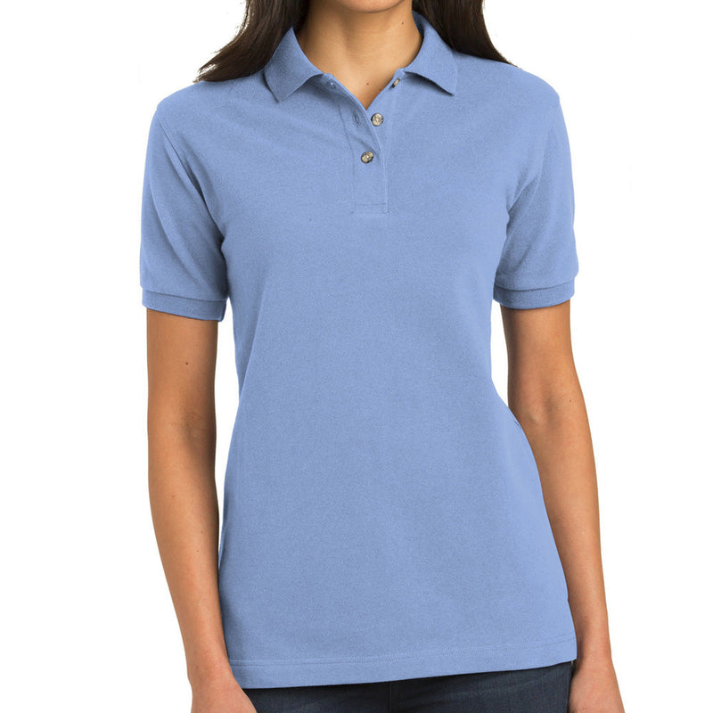 Ladies Big Size Port Authority Heavyweight Cotton Pique Polo Shirt