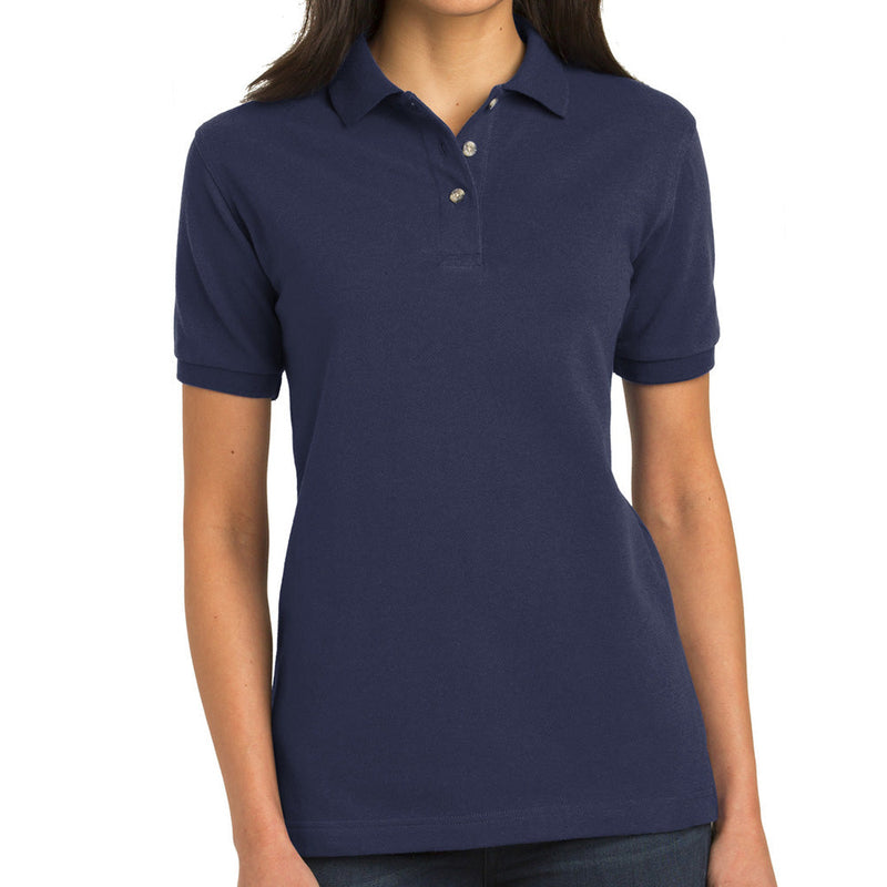 Ladies Big Size Port Authority Heavyweight Cotton Pique Polo Shirt