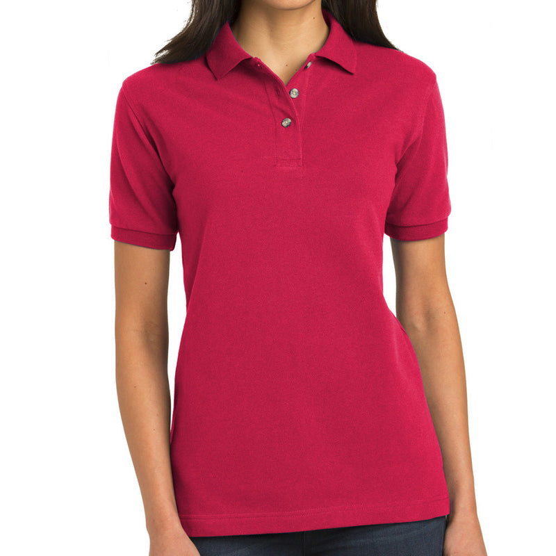 Ladies Big Size Port Authority Heavyweight Cotton Pique Polo Shirt