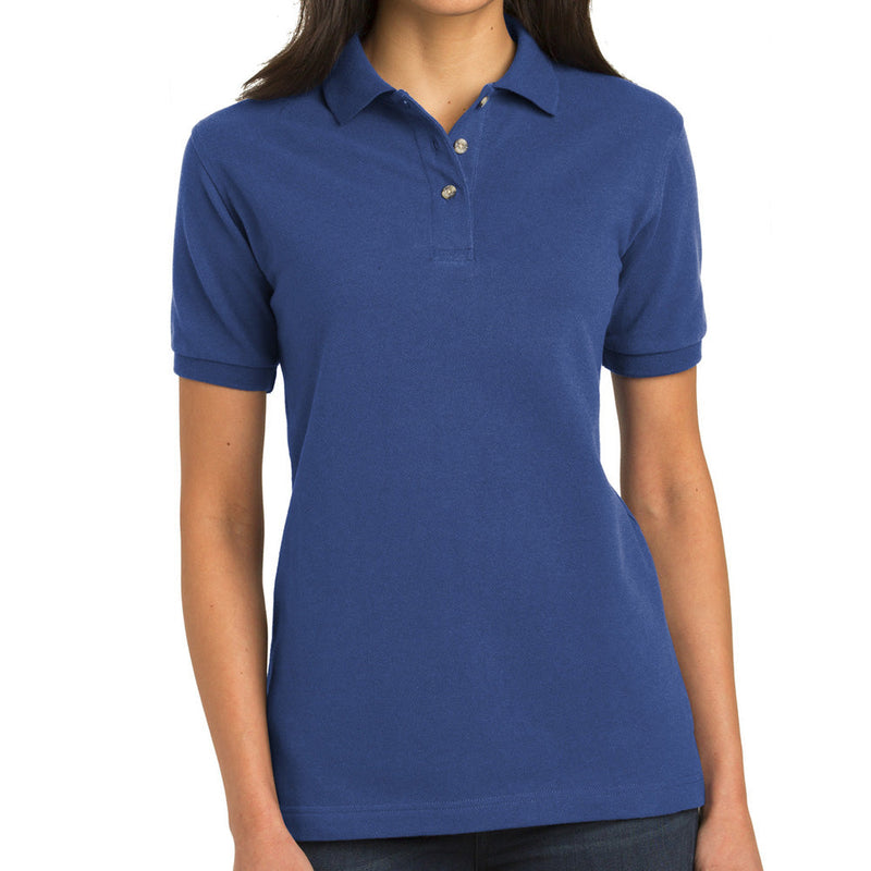 Ladies Big Size Port Authority Heavyweight Cotton Pique Polo Shirt