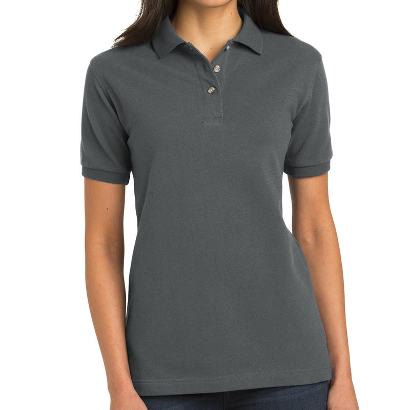 Ladies Big Size Port Authority Heavyweight Cotton Pique Polo Shirt