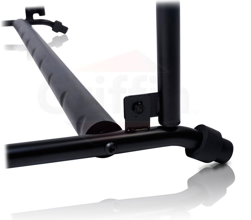 Five Guitar Rack Stand by GRIFFIN | Holder for 5 Guitars & Folds Up For Easy Transport | Neoprene Tubing Accessories | Ideal For Music Bands, Recording Studios, Schools, Stage Performers & Artists