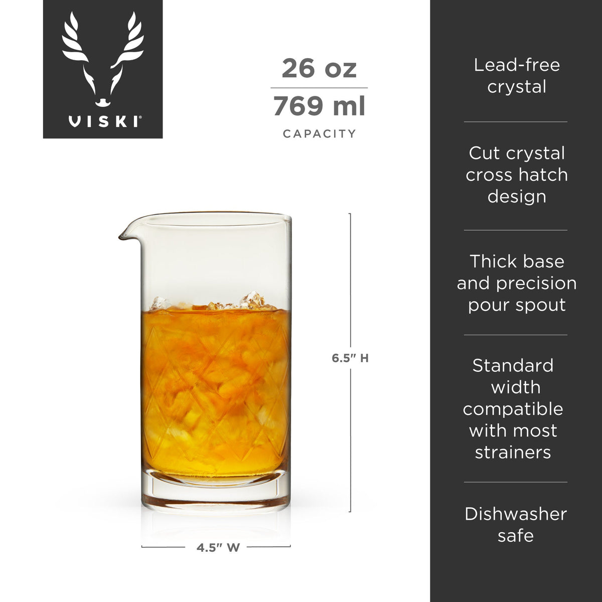 Professional Extra Large Crystal Mixing Glass, photo 5 of 6