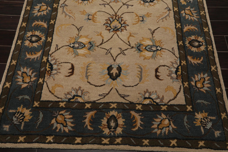 5' x 8' Handmade 100% Wool Traditional Oriental Area Rug Traditional Beige