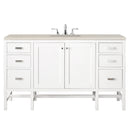 James Martin Addison 60" Single Bathroom Vanity, Glossy White