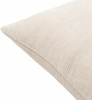 Aqil Beige Corduroy Patchwork Accent Pillow