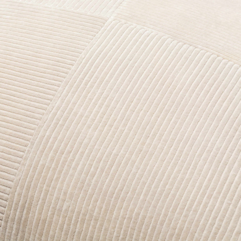 Aqil Beige Corduroy Patchwork Accent Pillow