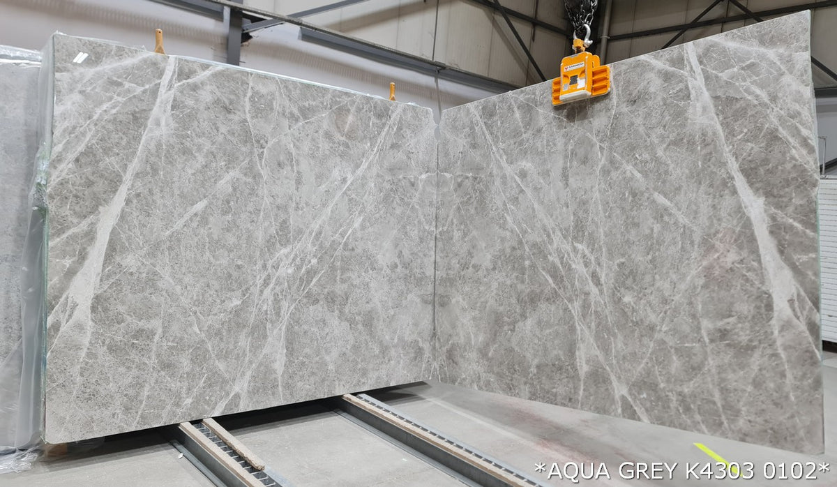 Aqua Gray Marble Slabs - Polished Turkish Premium Quality, photo 2 of 3