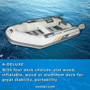 Aqua Marina A-Deluxe 8FT 4-Person Inflatable Speed Boat With Comfortable Rowing Seat And Adjustable Center Feet [BT-88850AL] (SAK20456) by SAKSBY WHOLESALE