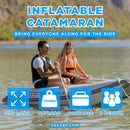 Aqua Marina Aircat 11FT 5-Person High-Speed Inflatable Catamaran With DWF Air Deck [BT-AC335] (SAK10650) by SAKSBY WHOLESALE