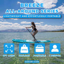 Aqua Marina Breeze 9FT Green Compact Inflatable SUP With Drop Stitch Light Technology [BT-23BRP] (SAK68745) by SAKSBY WHOLESALE