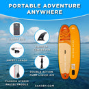 Aqua Marina Fusion 10FT Premium All-Around SUP W/ Durable PVC Rail Layers & Grooved EVA Footpad [BT-23FUP] (SAK37195) by SAKSBY WHOLESALE