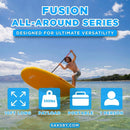 Aqua Marina Fusion 10FT Premium All-Around SUP W/ Durable PVC Rail Layers & Grooved EVA Footpad [BT-23FUP] (SAK37195) by SAKSBY WHOLESALE