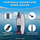 Aqua Marina Hyper 12FT Navy Touring SUP With Hydrodynamic Rail Edges & Adjustable Bungee [BT-23HY02] (SAK23285) by SAKSBY WHOLESALE