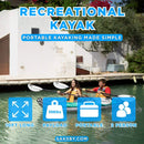 Aqua Marina Laxo 320 2-Person 10FT Recreational Kayak With High-Back Seat And Adjustable Cargo Bungee [LA-320] (SAK01396) by SAKSBY WHOLESALE