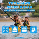 Aqua Marina Tomahawk AIR-K 440 14FT 2-Person High-Pressure Speed Inflatable Kayak [Paddle Excluded] [AIR-K440] (SAK31482)
