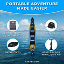 Aqua Marina Tomahawk AIR-K 440 14FT 2-Person High-Pressure Speed Inflatable Kayak [Paddle Excluded] [AIR-K440] (SAK31482)