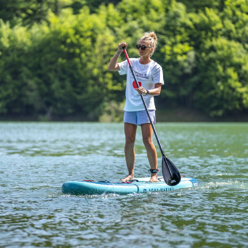 Aqua Marina Vapor BT-23VAP All-Around SUP W/ Sand Ripple Grooved EVA Footpad, 10FT (SAK60532)