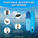 Aqua Marina Vapor 10FT All-Around SUP W/ Sand Ripple Grooved EVA Footpad [BT-23VAP] (SAK60532) by SAKSBY WHOLESALE