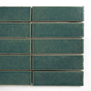 Aqua Marine Textured Glazed Terracotta Tiles 2 1/8x7 1/2