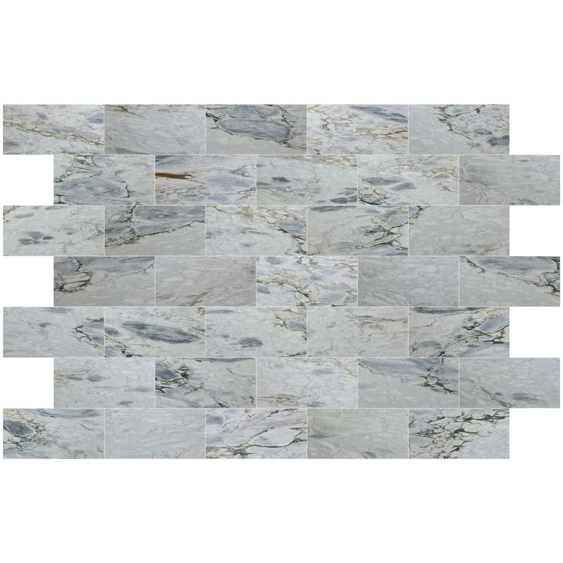 Aqua White Exotic Marble Polished Floor and Wall Tile