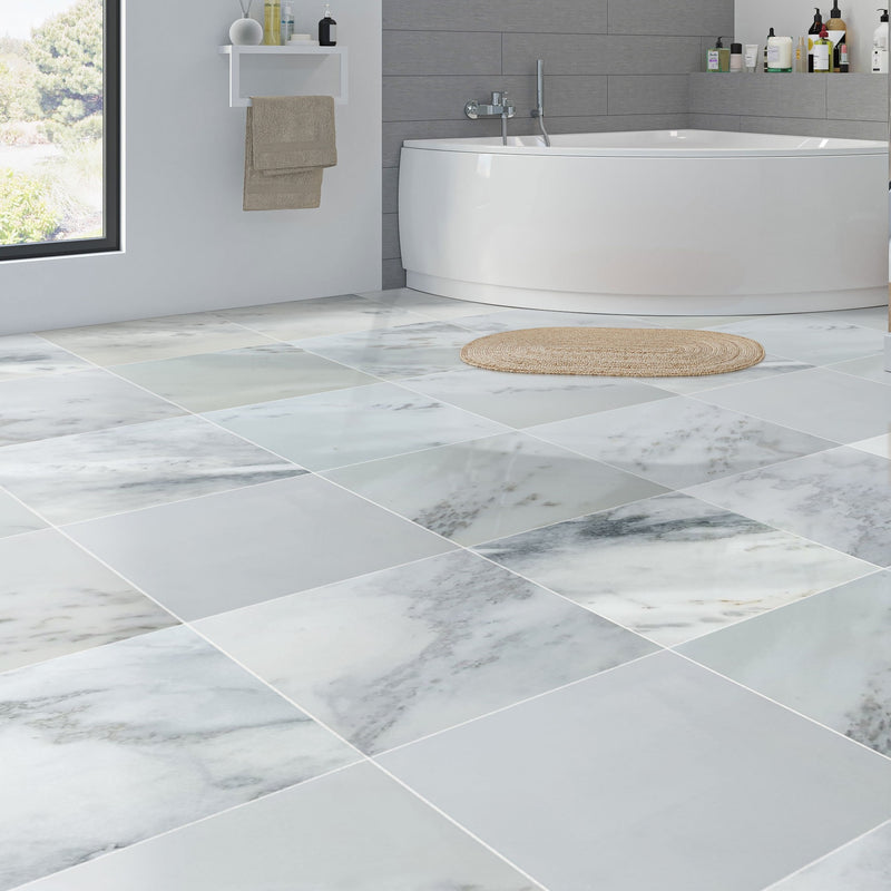 Bianco Ibiza White Marble Polished Floor and Wall Tile