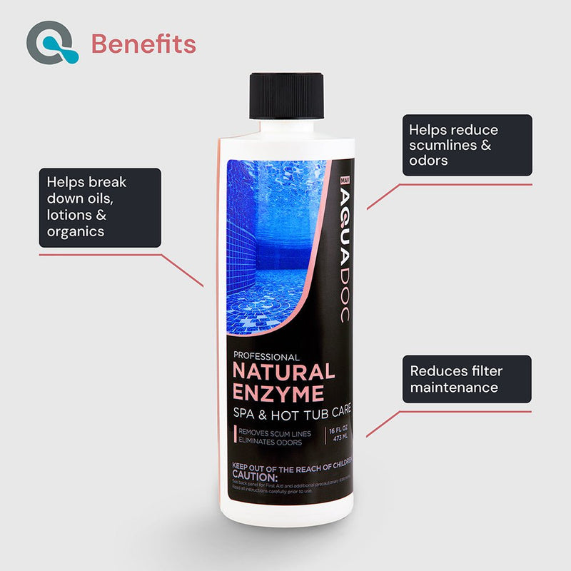 Spa Water Clarifier & Natural Enzyme Bundle, close-up of the surface