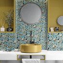Aquamarine Glossy Gloss Glass Mosaics 12x12