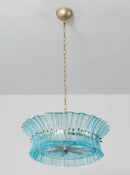 Aquamarine Calyra Tiered Glass Chandelier