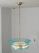 Aquamarine Calyra Tiered Glass Chandelier