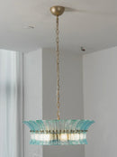 Aquamarine Calyra Tiered Glass Chandelier
