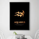 Aquarius - Gold Canvas