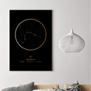 Aquarius Traits Gold Canvas