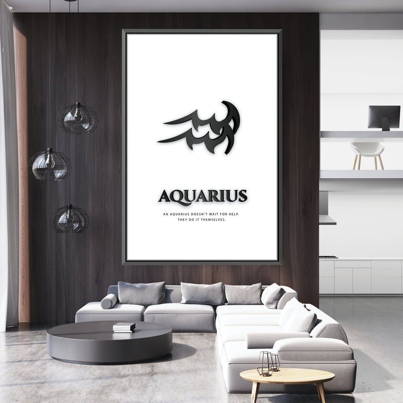 Aquarius - White Canvas