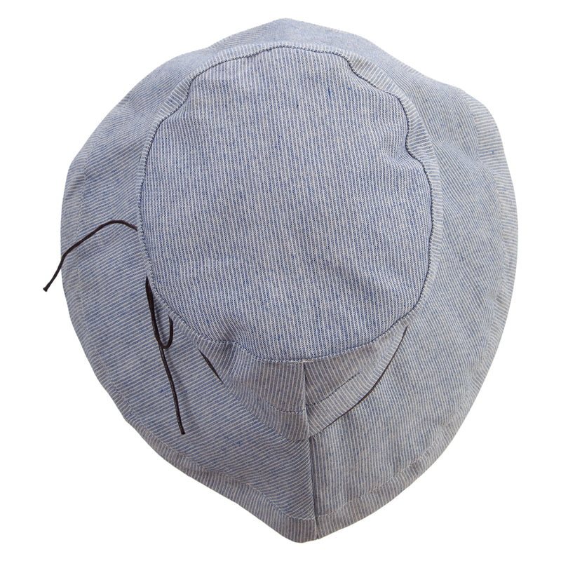 Women's Blue Pinstripe Bucket Hat
