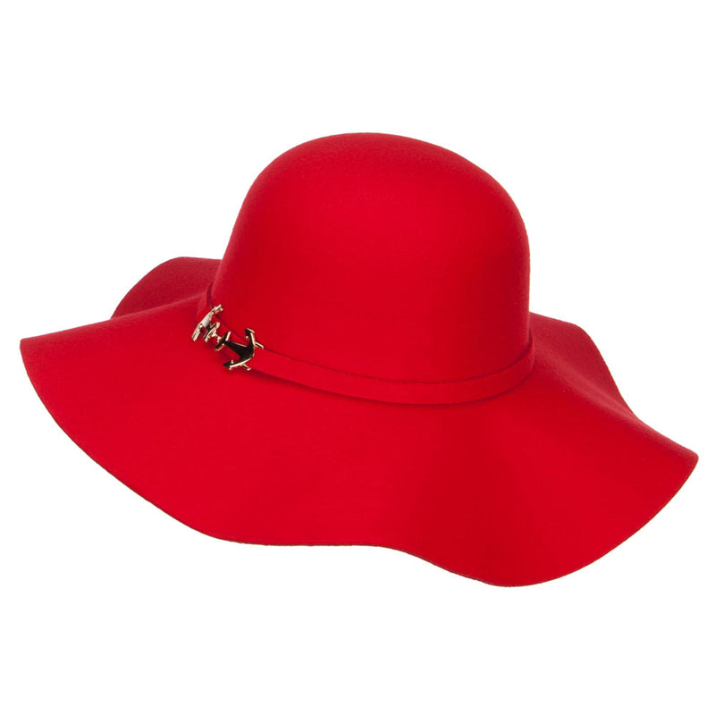 Poly Faux Felt Anchor Buckle Hat