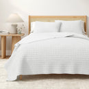100% Cotton Honeycomb Waffle Garment Washed Quilt Set - Genevieve Collection by Great Bay Home