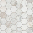MSI Arabescato Venato White 5" Hexagon Honed Tile