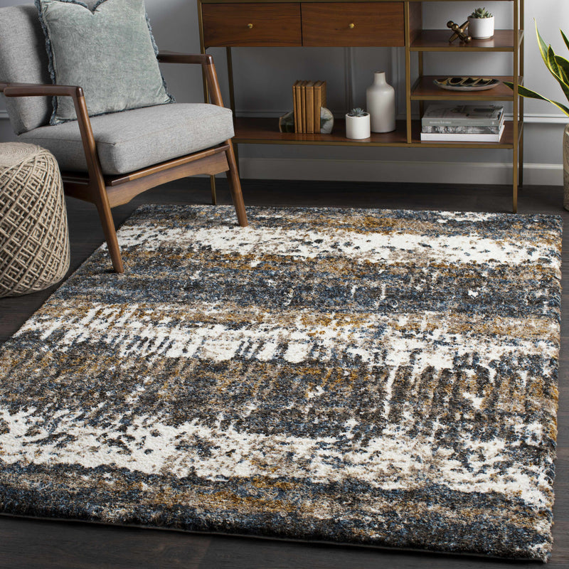 Arboles Abstract Lined Plush Area Rug