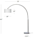 Arc Floor Lamp with Unique Hanging Drum - Arching Over The Couch