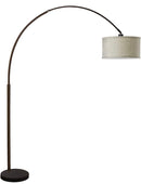 Arc Floor Lamp with Unique Hanging Drum - Arching Over The Couch