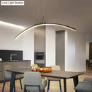 GobekUsa ARC Shape LED Hanging Pendant Lights Modern Lights for Dining Room
