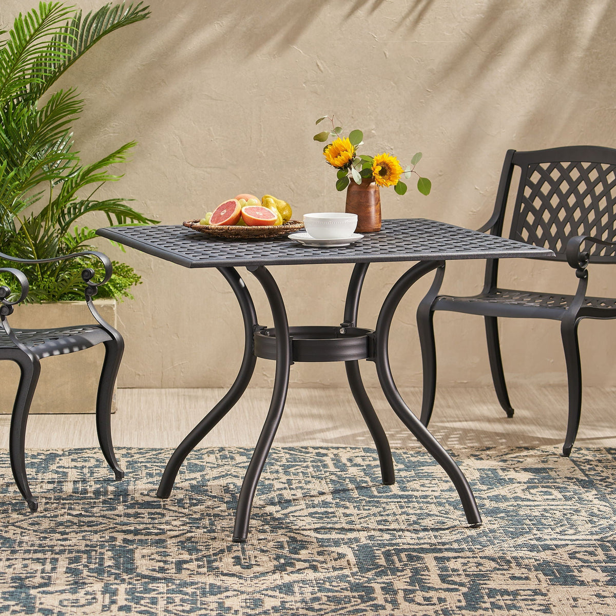 Arch Mesh Dining Table With Lightweight Frame - Black, photo 2 of 4