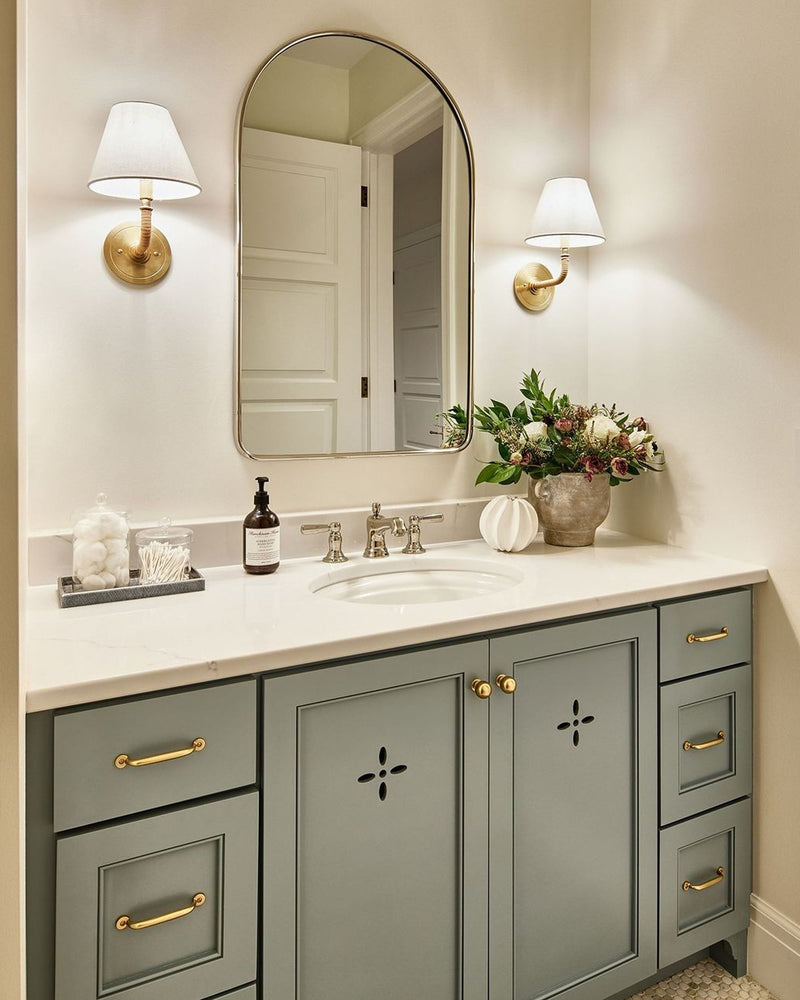 Arched Brass Mirror - Arch Unlacquered Brass Mirror