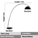 GobekUsa Aluminum Shade Black LED Floor Lamp for Living Room & Bedroom
