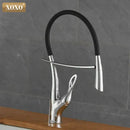 GobekUsa Brushed Nickel Kitchen Faucet Pull Down Single Handle 360° Rotation