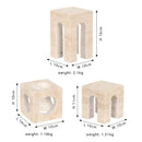 GobekUsa Hand-Carved Travertine Coffee Table Cabinet for Home Decor