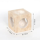 GobekUsa Hand-Carved Travertine Coffee Table Cabinet for Home Decor