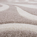 Area Rug Lafleur Modern Floral Pattern with Contour Cut - Beige