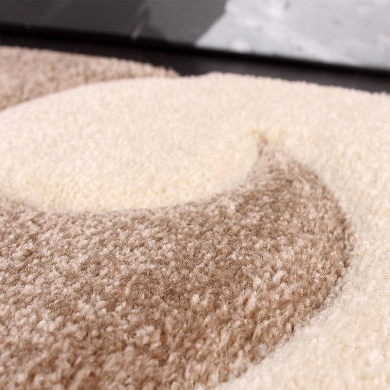 Area Rug Lafleur Modern Floral Pattern with Contour Cut - Beige